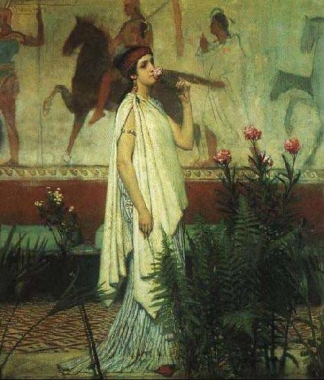 Sir Lawrence Alma-Tadema,OM.RA,RWS A Greek Woman Sir Lawrence Alma-Tadema